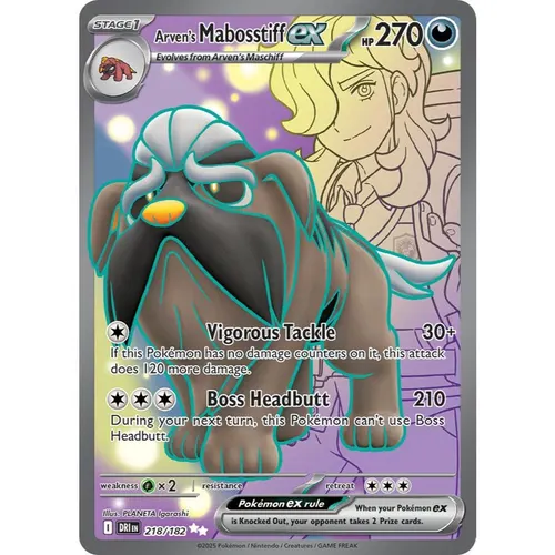Arven’s Mabosstiff ex DRI 218/182 Destined Rivals Ultra Rare EN