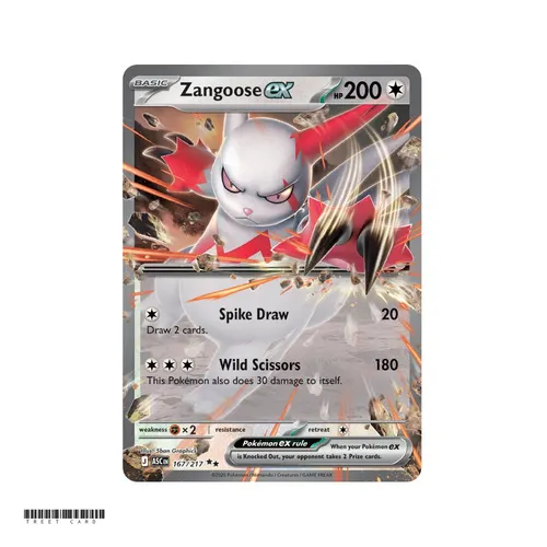 Zangoose ex Ascended Heroes 167/295 Double Rare EN