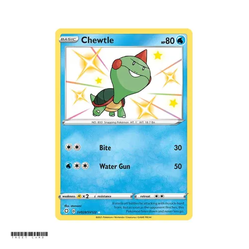 Chewtle Shining Fates SV028/SV122 Shiny Rare EN
