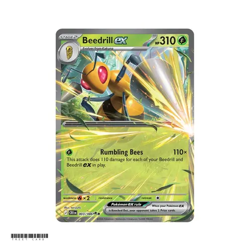 Beedrill ex Chaos Rising 003/086 Double Rare EN