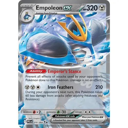 Empoleon ex PFL 070/094 Phantasmal Flames Double Rare EN